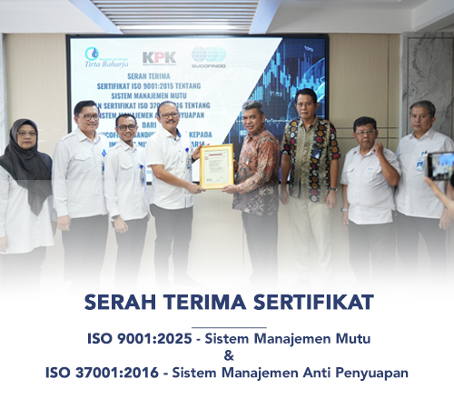Bangga! Tirta Raharja Jadi Perumda Air Minum Pertama Raih 2 Sertifikasi ISO Sekaligus